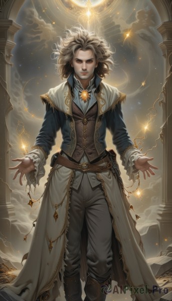 A male set against the backdrop of a serene cloud