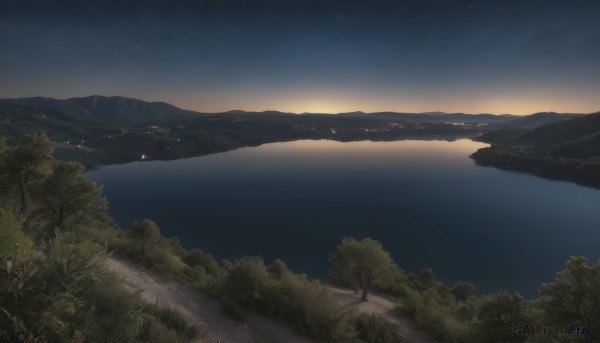 A ethereal sunset outdoors showcasing a landscape