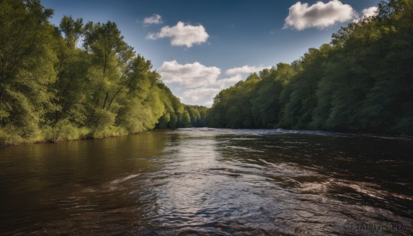 A landscape captured in a dynamic day