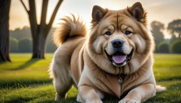 The elegance of a dog in a idyllic day