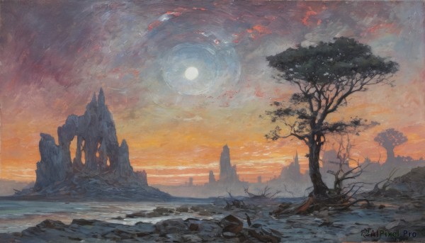 A glimpse of a unique subject in a ethereal sunset outdoors