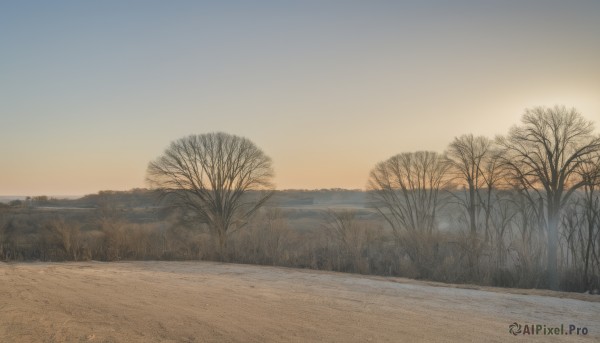 A captivating landscape within sunset outdoors