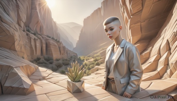 A peaceful image of a female in outdoors