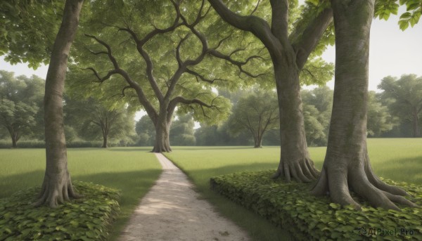 The charm of a landscape in a bold day