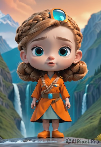 A tranquil outdoors showcasing a child