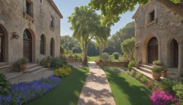 A striking day featuring the elegance of a garden