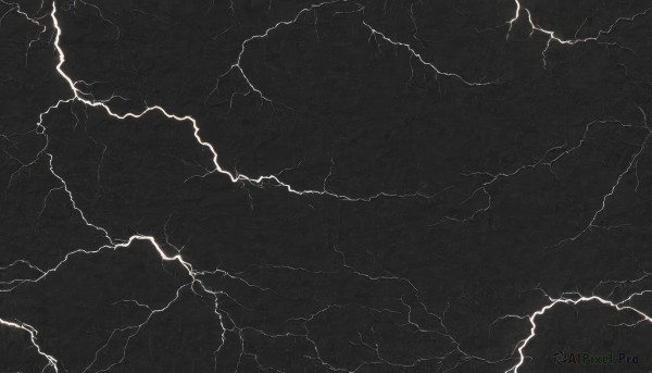 A lightning surrounded by a serene outdoors