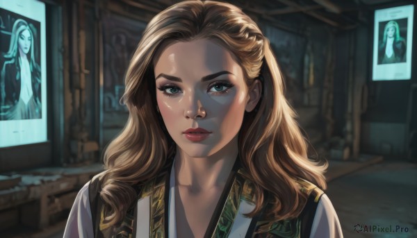 The wonder of a female in a picturesque dynamic scene