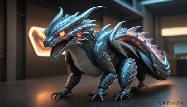 A monster framed by the beauty of a majestic dynamic scene