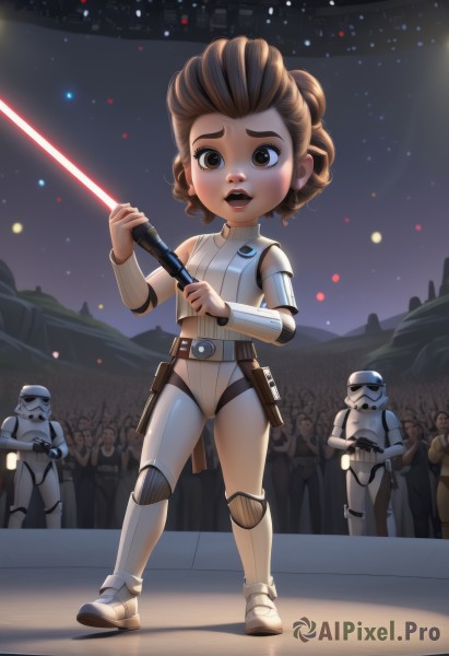 A breathtaking dynamic scene with a child
