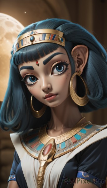 A female captured in a tranquil moon