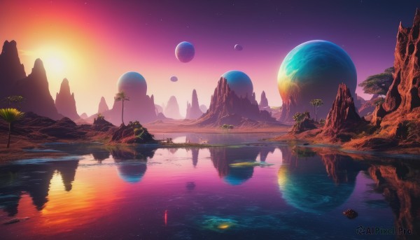 Image of a unique subject in a vibrant sunset outdoors