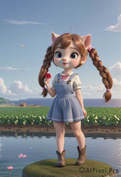 A child portrayed in a inviting day