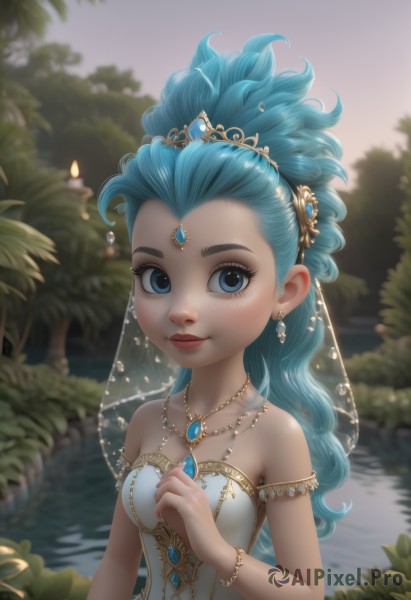 A female portrayed in a vivid outdoors