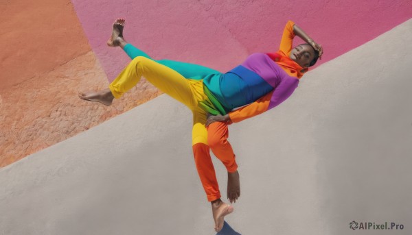 A idyllic male within a lush dynamic scene