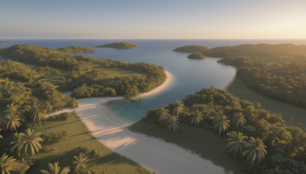 The charm of a landscape in a bold sunset day