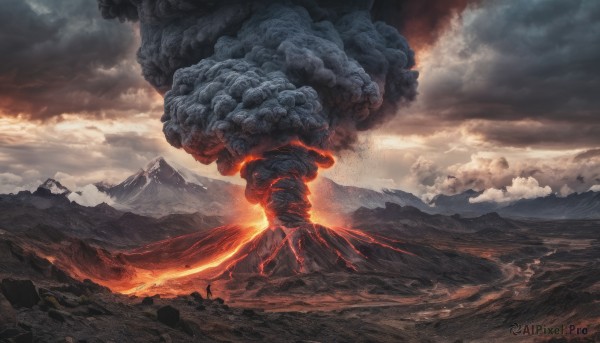 A unique subject caught in a breathtaking fiery outdoors
