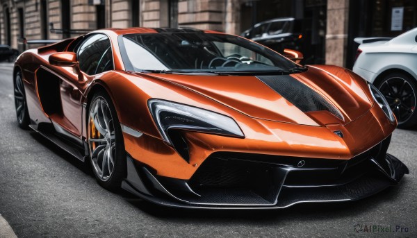 A motor vehicle showcased in a bold outdoors