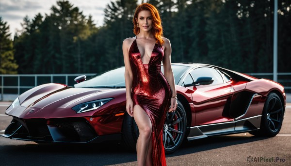 A captivating female within outdoors