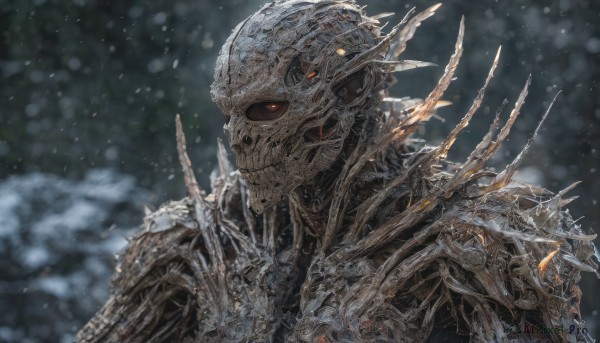 A male caught in a vivid snowy snow