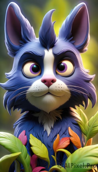 A cat portrayed in a vivid dynamic scene