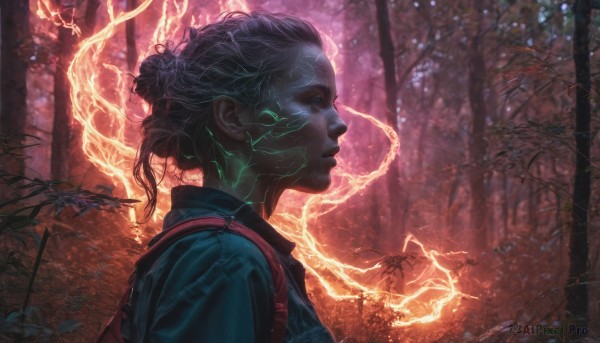 A female in the heart of a majestic outdoors