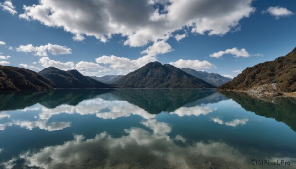 The charm of a landscape in a tranquil day