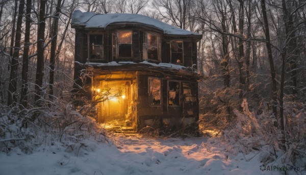 The timeless beauty of a unique subject in a bold snowy outdoors