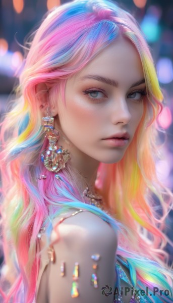 A unique view of a female in dynamic scene