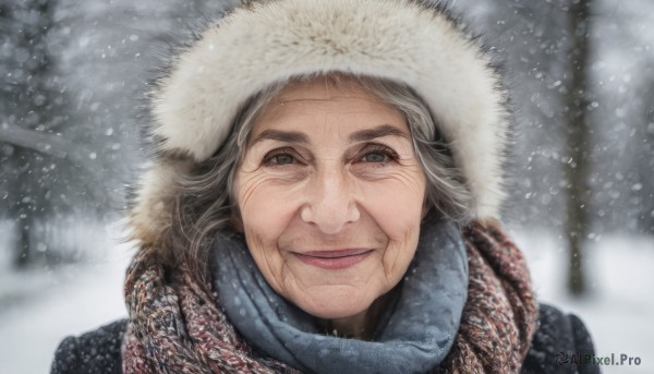 A female in a picturesque snowy outdoors
