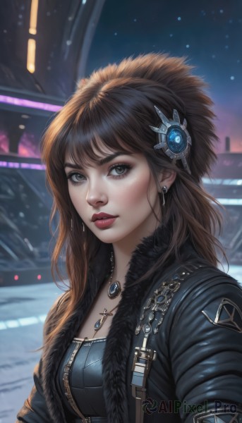 A stunning portrayal of a female in a breathtaking snowy outdoors