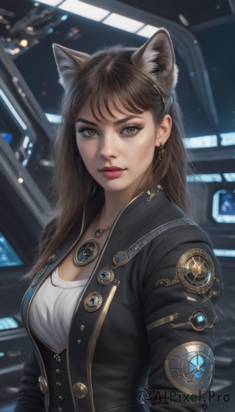 A vivid dynamic scene showcasing a female
