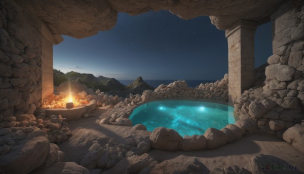 The allure of a landscape in a majestic fiery outdoors
