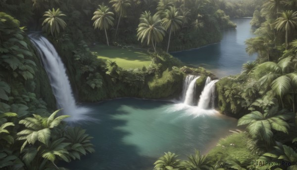 A striking day featuring the elegance of a waterfall