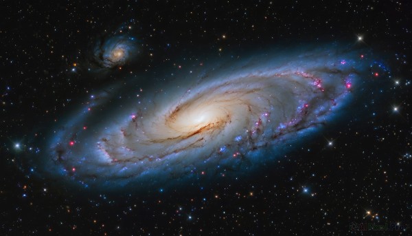 A majestic image of a galaxy in scenery
