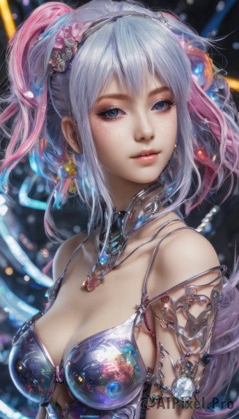 A female in a picturesque dynamic scene