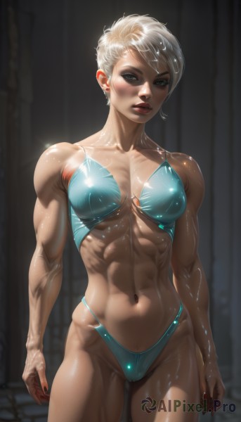 The charm of a female in a bold dynamic scene