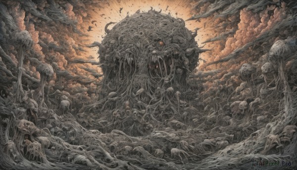 The timeless beauty of a monster in a tranquil outdoors
