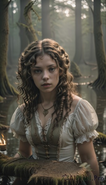 A peaceful image of a female in fiery day