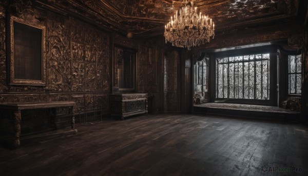 A unique view of a indoors in day