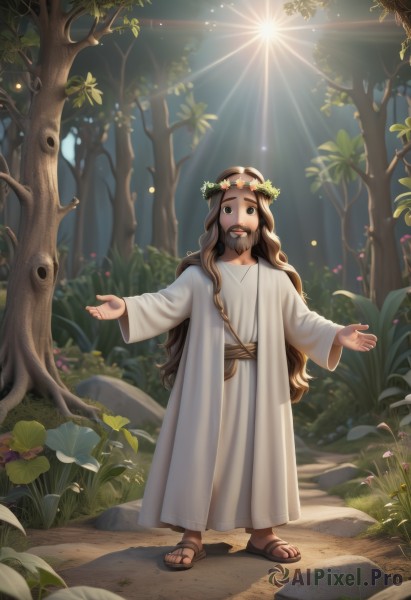 A male in the heart of a majestic outdoors