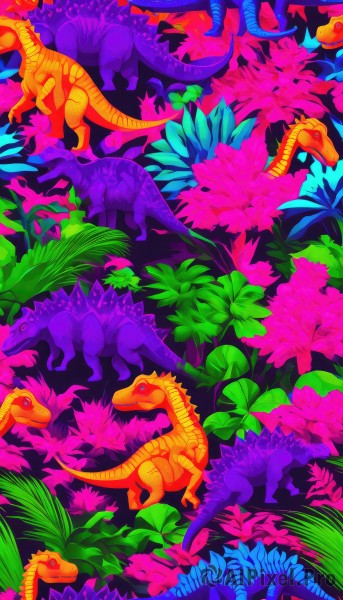 A unique view of a monster in fiery dynamic scene