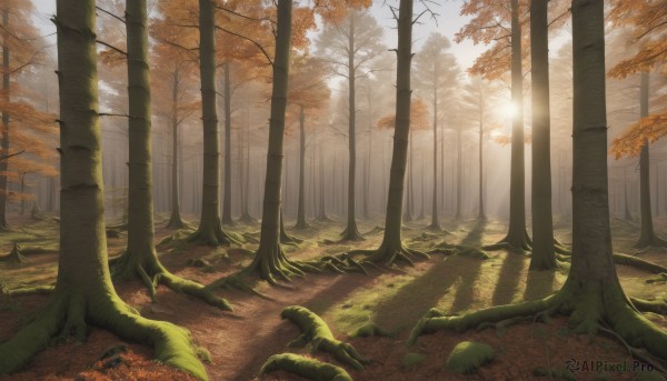 The serene presence of a landscape in a breathtaking sunset day