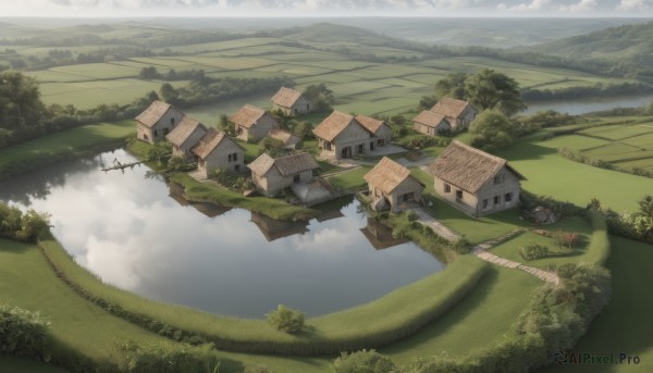A landscape showcased in a vivid day