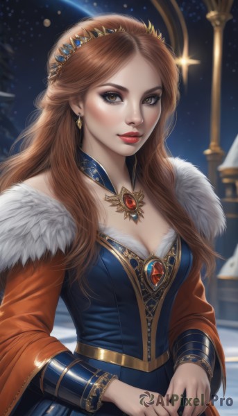A idyllic female within a beautiful dynamic scene