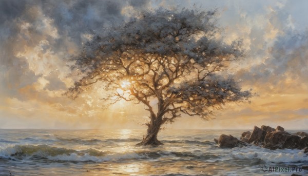 A unique subject showcased in a bold sunset outdoors