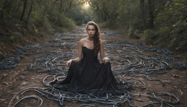 The wonder of a female in a peaceful outdoors