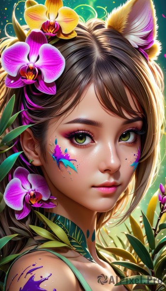 A captivating female within dynamic scene