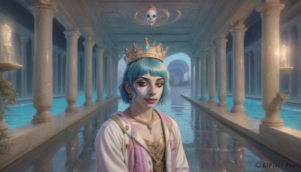 A female in a picturesque dynamic scene