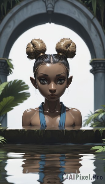 A serene dynamic scene featuring a female
